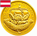 Arcivévodská koruna na zlaté stoeurové minci z Rakouska