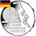 Německá stříbrná euromince k 400. výročí formulování Keplerových zákonů