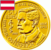 Karl Landsteiner na zlaté padesátieurové minci