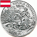 Richard Lví srdce na stříbrné eurominci z Rakouska