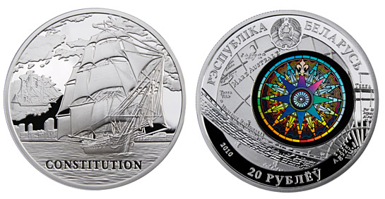20 rublů - USS Constitution