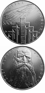 200 koruna coin 100th anniversary of death of architect Josef Hlávka | Czech Republic 2008