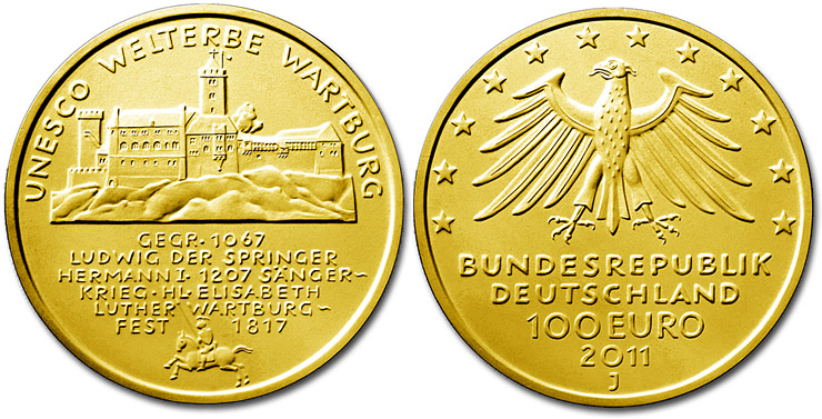 100 euro germany Wartburg 2011
