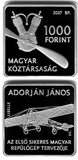 1000 forint coin 125th anniversary of the birth of the mechanical engineer János Adorján | Hungary 2007