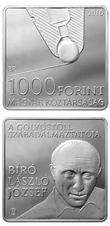 1000 forint coin László Bíró, inventor of the ballpoint pen | Hungary 2010