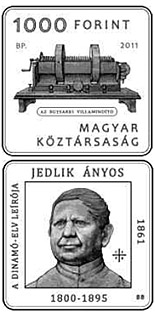 1000 forint coin 150th anniversary of Ányos Jedlik  | Hungary 2011