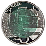 Castle of Vianden Luxembourg 5 euro commemorative coin Fauna and Flora in Luxembourg