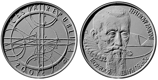 Stříbrná mince: Formulovány první dva Keplerovy zákony