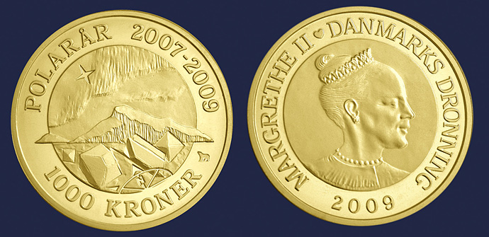 Dánská pamětní mince Northern Lights