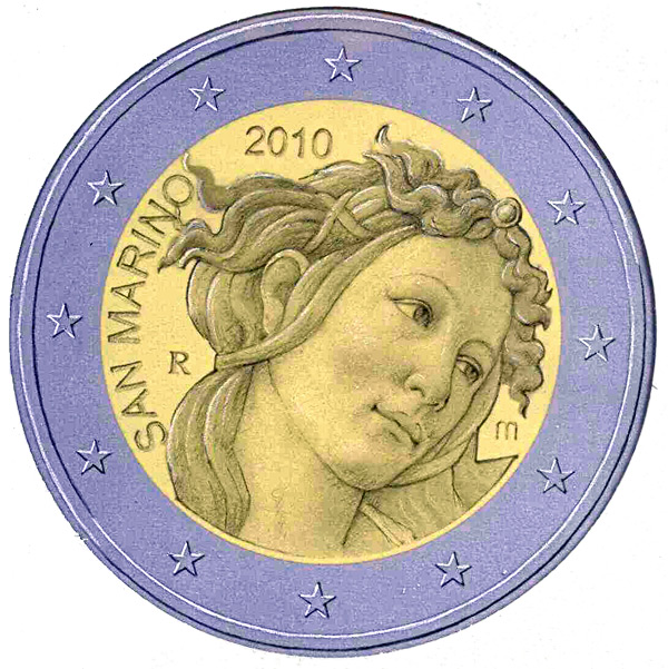 2 euro san marino 2010 Sandro Botticelli