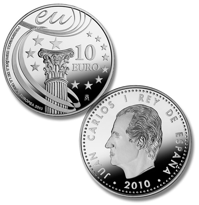 Spain 10 euro coin  Presidancy EU 10 euro Spain's Presidency of the E.U. Presidencia Española de la UE - 2010
