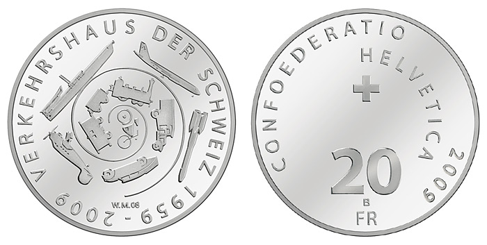 commemorative coin: 50 years of the Swiss Museum of Transport
