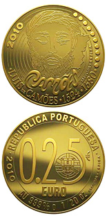 0.25 euro coin Luís Vaz de Camões  | Portugal 2010
