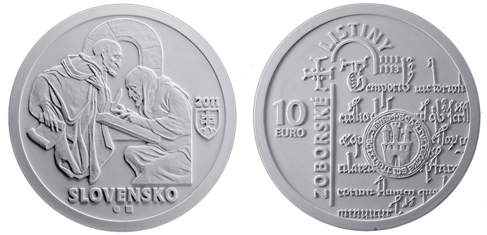 10 euro 900. výročiu zoborských listín