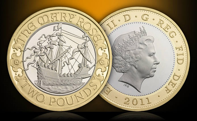 The 2011 UK £2 Mary Rose 
