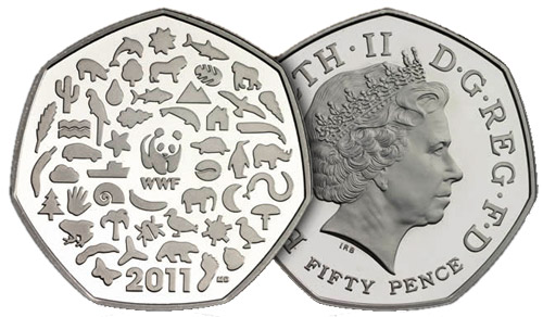The 2011 WWF 50p BU Coin 