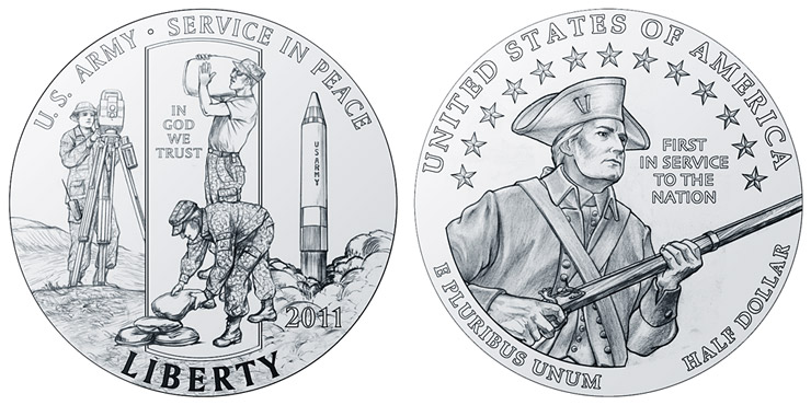 Half-Dollar Clad Coin – Service in Peace The 2011 United States Army Commemorative Coins