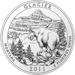 25 cents coin Glacier National Park, MT  | USA 2011